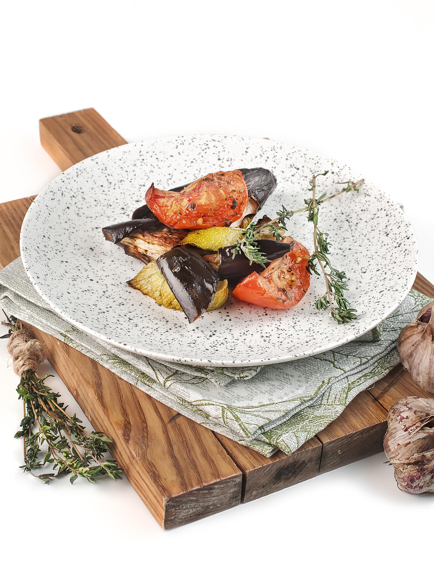 Large plated dish from workshop